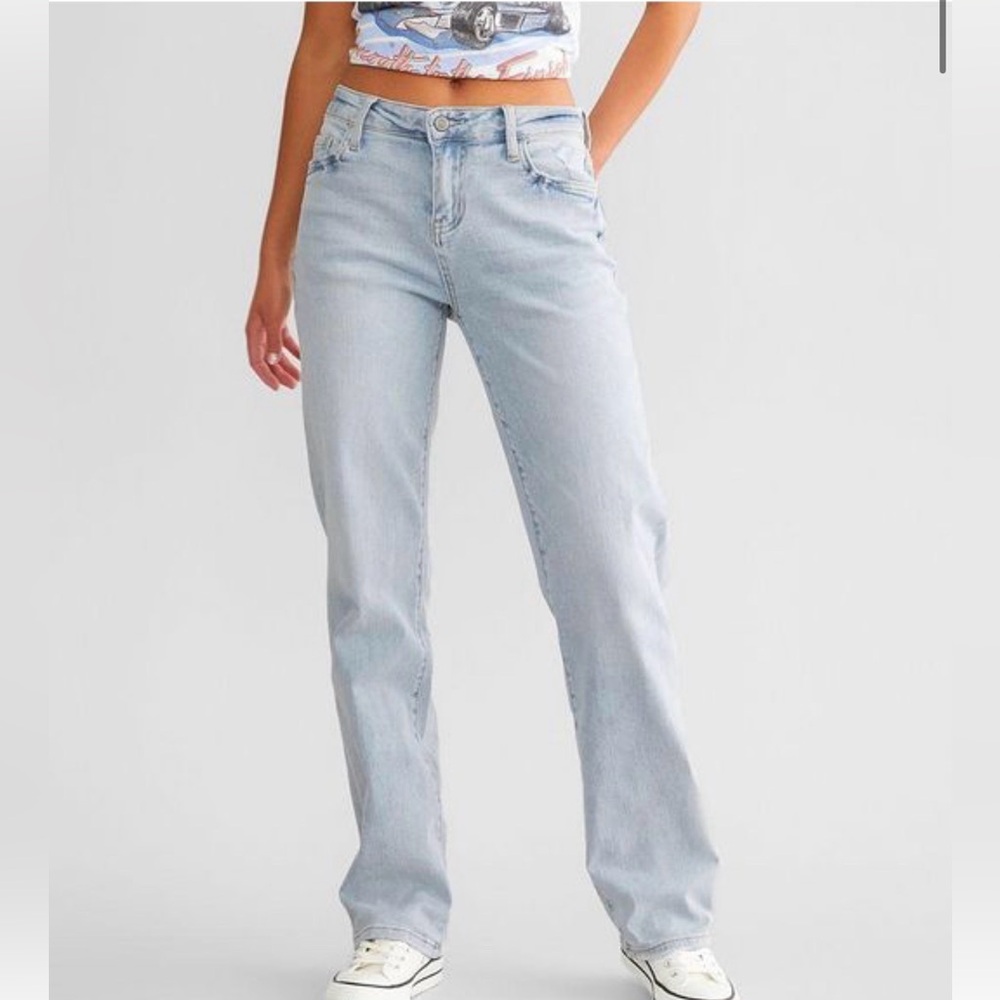 NEW Willow & Root Women’s Blue The Low Slung Straight Jeans Size 27